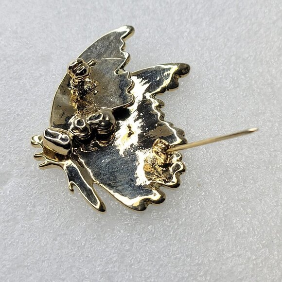 Green Butterfly Brooch Pin - Picture 5 of 14